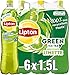 LIPTON ICE TEA Green Lime, Eistee mit Grüntee und Limetten Geschmack, EINWEG (6 x 1.5 l)