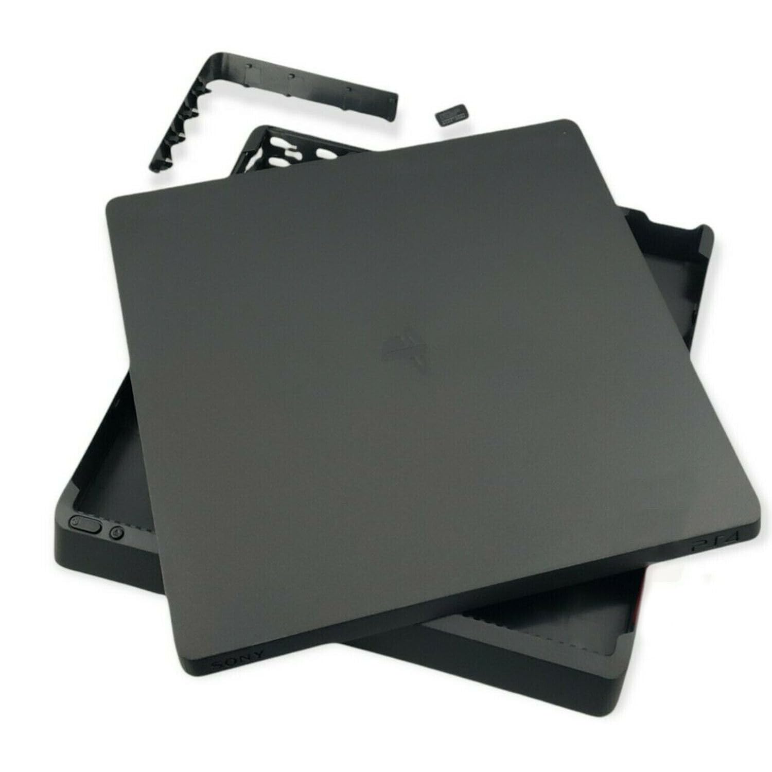 TCOS TECH PS4 Slim Housing Top Upper & Bottom Cover Full Housing Shell Case Cover for Sony Playstation 4 PS4 Slim Console Black-image-40