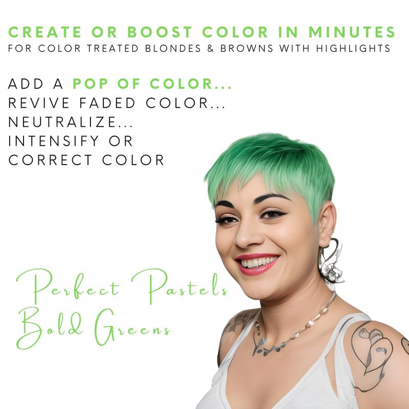 Miniatura 2 de Watercolors Intense Color Depositing Champú, color de cabello semipermanente 8.5 oz - VERDE