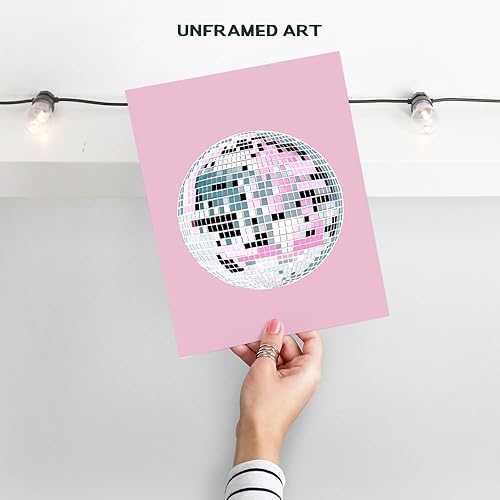 Miniatura 3 de Decoración de bola de discoteca  Arte de pared estético de los años 70 y 80 para dormitorio universitario  Decoración de habitación preppy