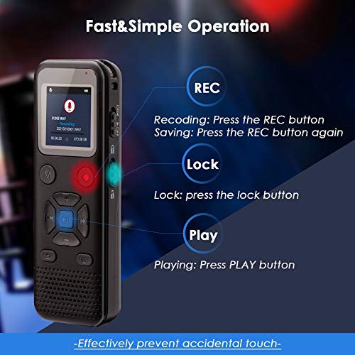 Dgtenk L77 72Gb Digital Voice Activated Recorder: Portable Tape Recorder thumb #3