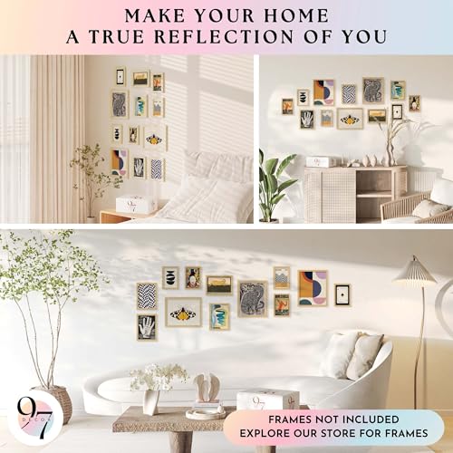 97 Decor Vintage Eclectic Wall Art Collage - Abstract Modern Art Prints For Wall Decor, Cool Funky Pictures Maximalist Paintings Retro Bauhaus Posters Set For Dorm Bedroom Home Decorations (Unframed) - Image 5