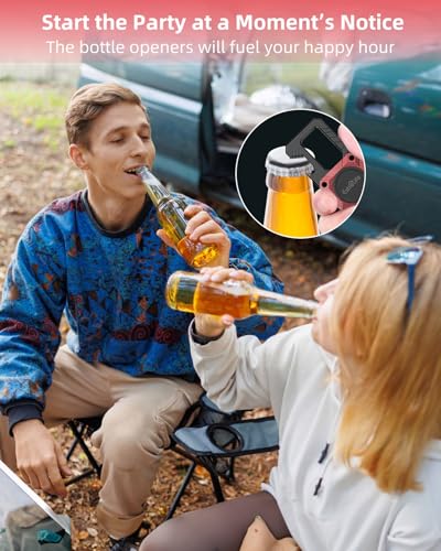 Keychain, Works with Apple Find My, Heavy Duty Key chain Bottle Opener, Carabiner Car Key Chains with Gps Tracker, Key Finder, Bluetooth Tracker for Luggage, Kids, Bags and More, Rechargeable, Red - Image 6