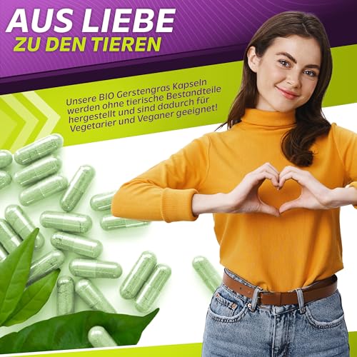Gerstengras Kapseln 360 Stück von Vita2You – Bio Qualität