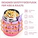 Pawtong 10oz Soup Thermo for Hot Food Kids Insulated Food Jar,Thermo Hot Food Lunch Container, Width Mouth Stainless Steel Lunch Box for Kids with Spoon (Pink-flamingo)