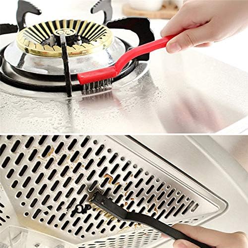 Image of Generic Plastic Metal Fiber Wire Cleaning Brush Set of 3 Multicolour