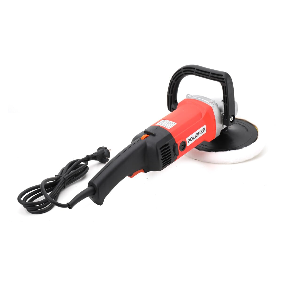Poliermaschine Schleifmaschine, 1400W Auto Polierer Poliergerät, 8 Variable Geschwindigkeit mit 180mm Polierteller und Wollscheibe, D-Griff und Seitengriff, zum Polieren von Auto, Glas, Möbeln