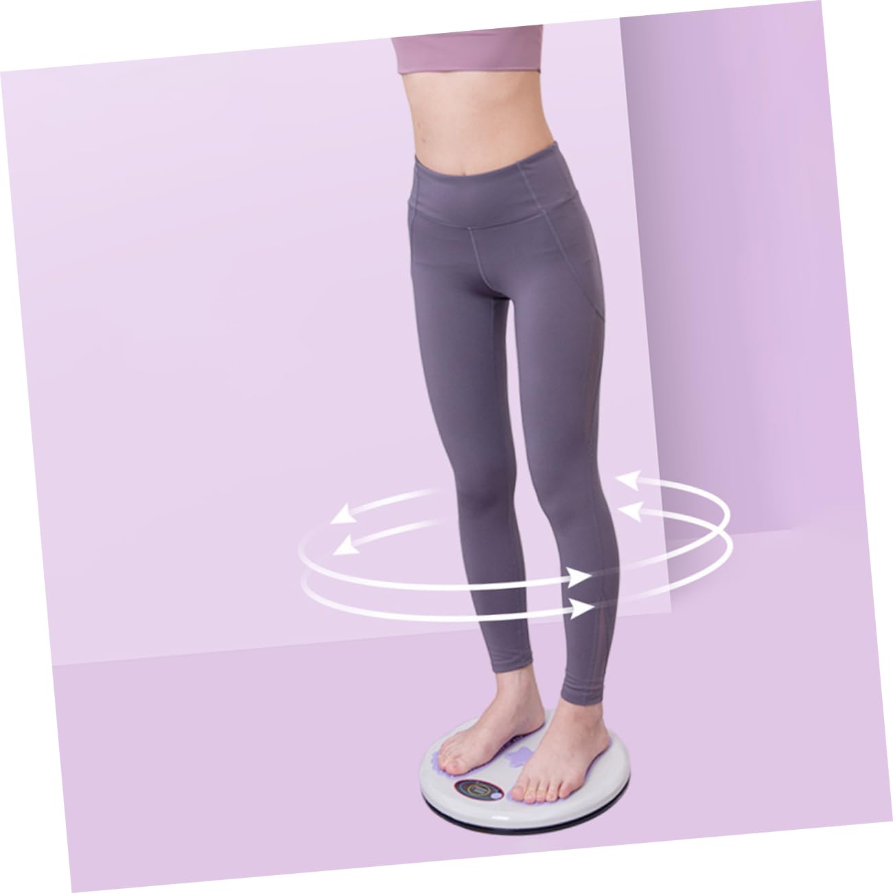 Abaodam Fitness Drehplatte aus PP und Aluminiumlegierung Leise zum Abnehmen für Sport zu Hause Drehscheibe mit Drehfunktion