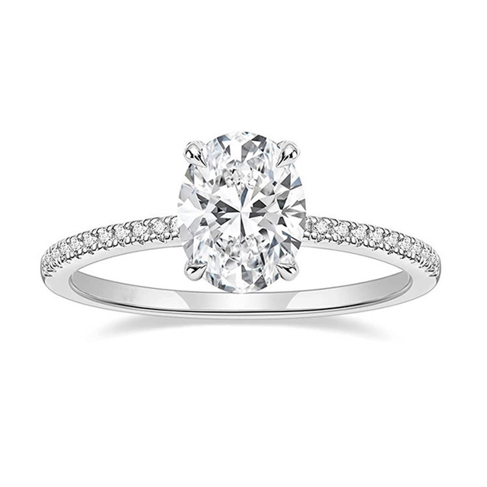 Anillo de moissanita para madre el regalo perfecto en oro de 9K o 14K 7