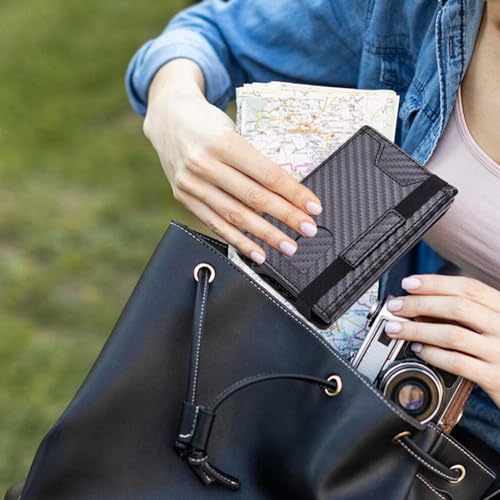 Card Holder, Business Credit Card Wallet, Portable Case, Secure Money Pocket, Slim Travel Organizer for Backpacking, Men, Women, Hiking, Daily Use, Sports, 4.33x2.95x1.06 inches2