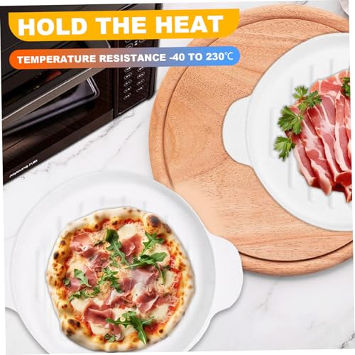 Olla de tocino para microondas de 9,5x7,8 pulgadas con doble asa 4
