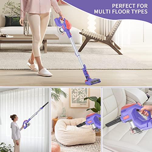 Tma Cordless Vacuum Cleaner, 6 In 1 Stick Vacuum Cleaner With 4 Filters 8-Cell Battery & 40 Mins Running Time 1.3L Dust Cup&Led Floor Brush Head For Hardwood Floor/Low-Pile Carpet Deep Clean T151 #TOP2