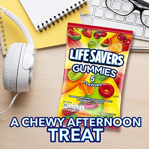 LIFE SAVERS 5 Flavors Gummies Candy Bag, 7 ounce (Pack of 12) - image 7