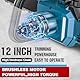 Akku Kettensäge 12 Zoll,2-In-1 Teleskop Astsäge Bis 105cm,3000W Bürstenloser Motor, Automatischer Öler & Werkzeuglose Kettenspannung und 2 * 4000 mAh FüR Baumzweige, Holzschneiden