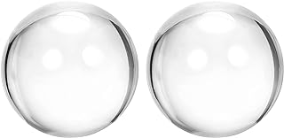 uxcell 2pcs Acrylic Clear Contact Juggling Ball 60mm with Ball Bag