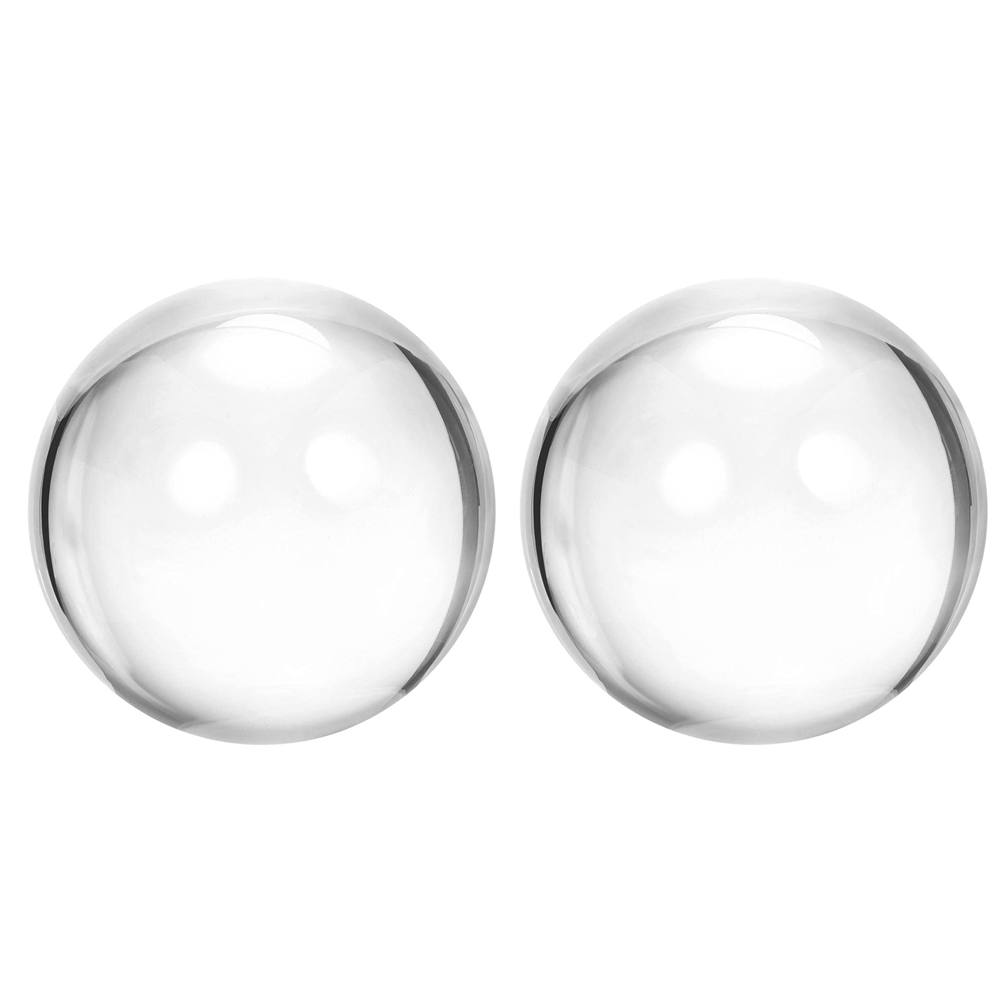 sourcing map 2Pcs Balle de Contact Acrylique Transparent Jonglage 60mm avec Balle Sac
