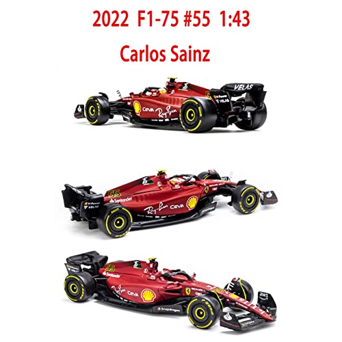 Htlnuzd Bburago 1:43 Latest 2022 F1-75#55 Carlos Sainz 1/43 Alloy Racing F1-75#55 Luxury Formula One Static Die Cast Vehicles Collectible Car Model Collection Gifts (Hardcover F1-75#55) #TOP1