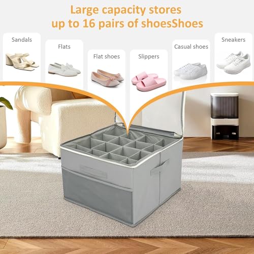 Rangement chaussures pour dressing avec housse transparente et cubes modulables - 5