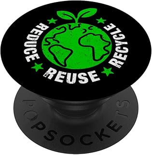 Recycling Earth Day Eco Friendly Reduce Reuse Recycle PopSockets Adhesive PopGrip