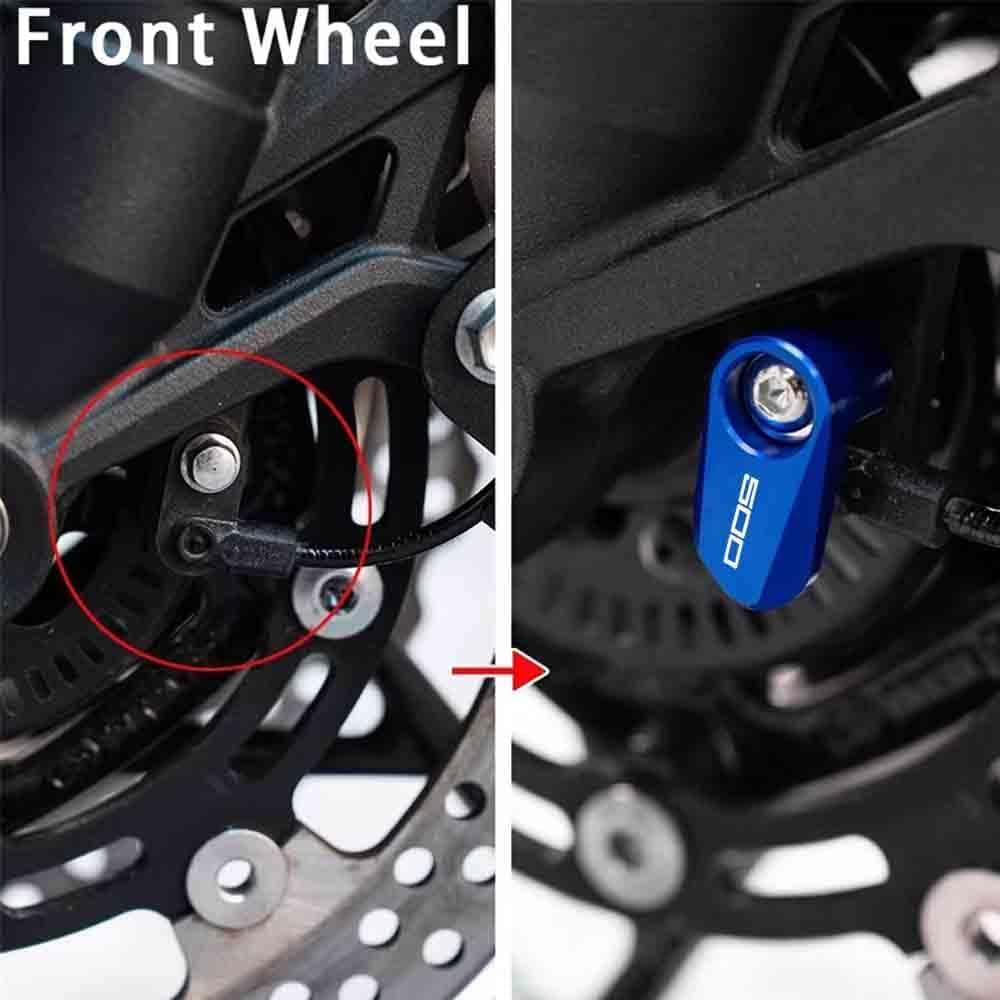 For NINJA500 Z500 ninja500 abs 2024 2025 2026 Motorcycle Front Wheel ABS Sensor Protection Guard accessories (Gold front+rear pair)
