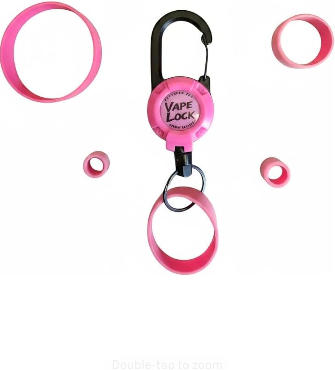 Vape Holder Leash Double Duty Reinforced Retractable Anti Loss Clip for Heavy Vapes Patent Pending