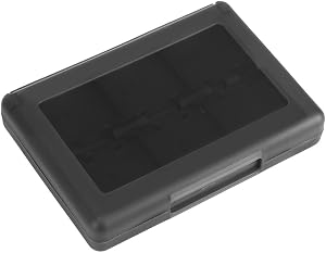 OUKENS boîte de rangement pour cartouches 28 en 1, étui en plastique pour cartes de jeu, étui portable en PP pour 3DS DSL DSI LL (Noir)