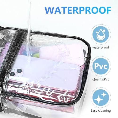 Clear Bag for Stadium Events Men&Women Clear Crossbody Bag Stadium Approved Clear Purse Bag Waterproof Clear Bag4
