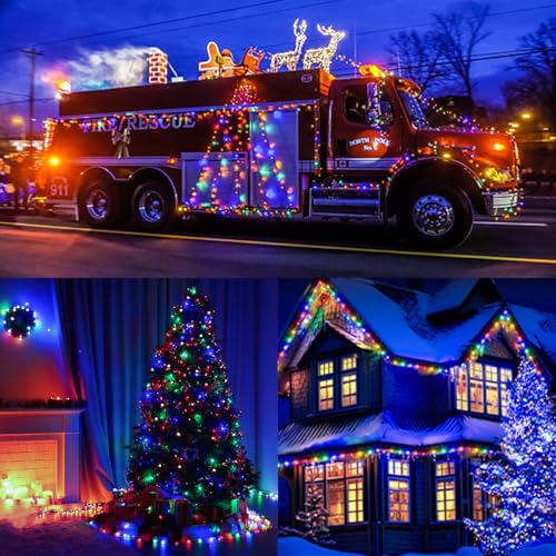 120M 1000 LED Outdoor Christmas Lights Fairy Lights Plug in Extra Long Xmas String Lights Waterproof with Remote Timer 8 Modes for Outside Garden House Party Wedding Yard Tree Decorations-Multicolored - Image 4