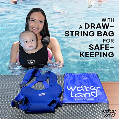 Waterland Baby Carrier - Innovative Carrier You Can Use Both In Water & Land - Waterproof Infant Chest Holder With Adjustable Straps, Lightweight Toddler Harness For Pool & Beach (Pacific Blue) #TOP6