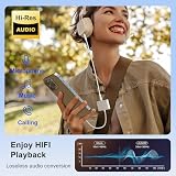 【3 w 1】 Adapter USB C na 3 5 jack słuchawki z ładowarką OTG USB adapter, typ C na Aux Audio, wtyczka jack rozdzielacz do Samsung Galaxy S22/S21/S20 i-Pad Pro Air Pixel 6/5/4 (biały)