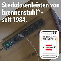 Brennenstuhl Eco-Line Steckdosenleiste 6-Fach mit Überspannungsschutz (Mehrfachsteckdose mit Schalter, 1,5m Kabel und erhöhtem Berührungsschutz) anthrazit (2) – Ansicht 6