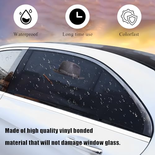 Image of DXNQ Fedora and Cigar Window Decal, Funny Driving Fake with Hat and Cigar Car Stickers, Waterproof Driving Crooner Decals for Vehicle Window Windshield, Car Decor Accessories (Style B)