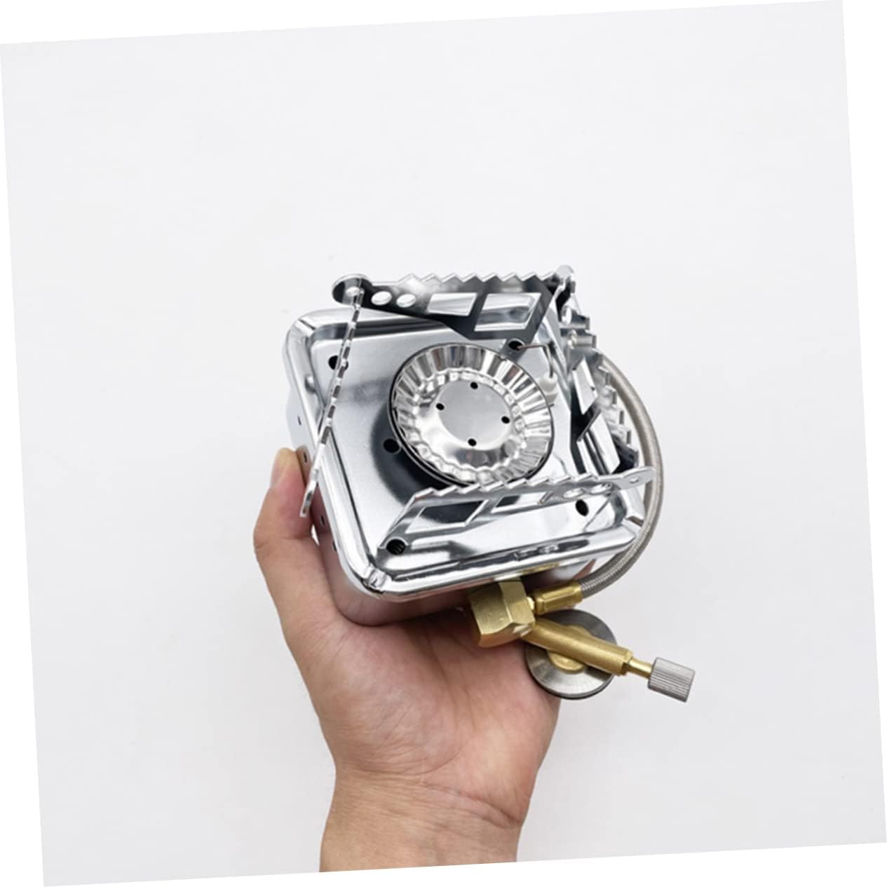 HEMOTON Outdoor Camping Gas Burner Stove Portable Backpacking Cooker with Strong Wind Resistance Lightweight Design for Hiking Picnics and Outdoor Activities