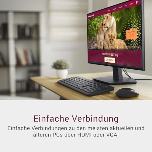 Dell 27 Monitor - SE2725HM, Full HD (1920x1080), 100Hz, IPS, 5ms, VESA (100x100mm), HDMI, VGA, 3 Jahre Garantie, Schwarz – Bild 3
