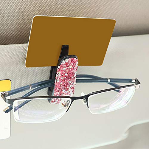 Bril voor Auto Zonneklep sparkling Diamant Zonnebril Brillen Mount met Ticket clip - Whtie AB - Image 6