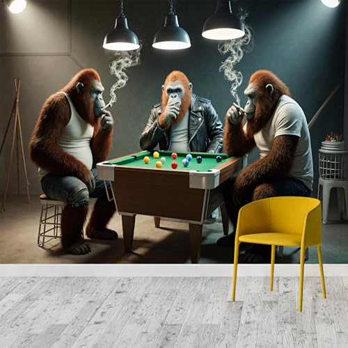 Orangutans: Mesa de billar con cigarrillos