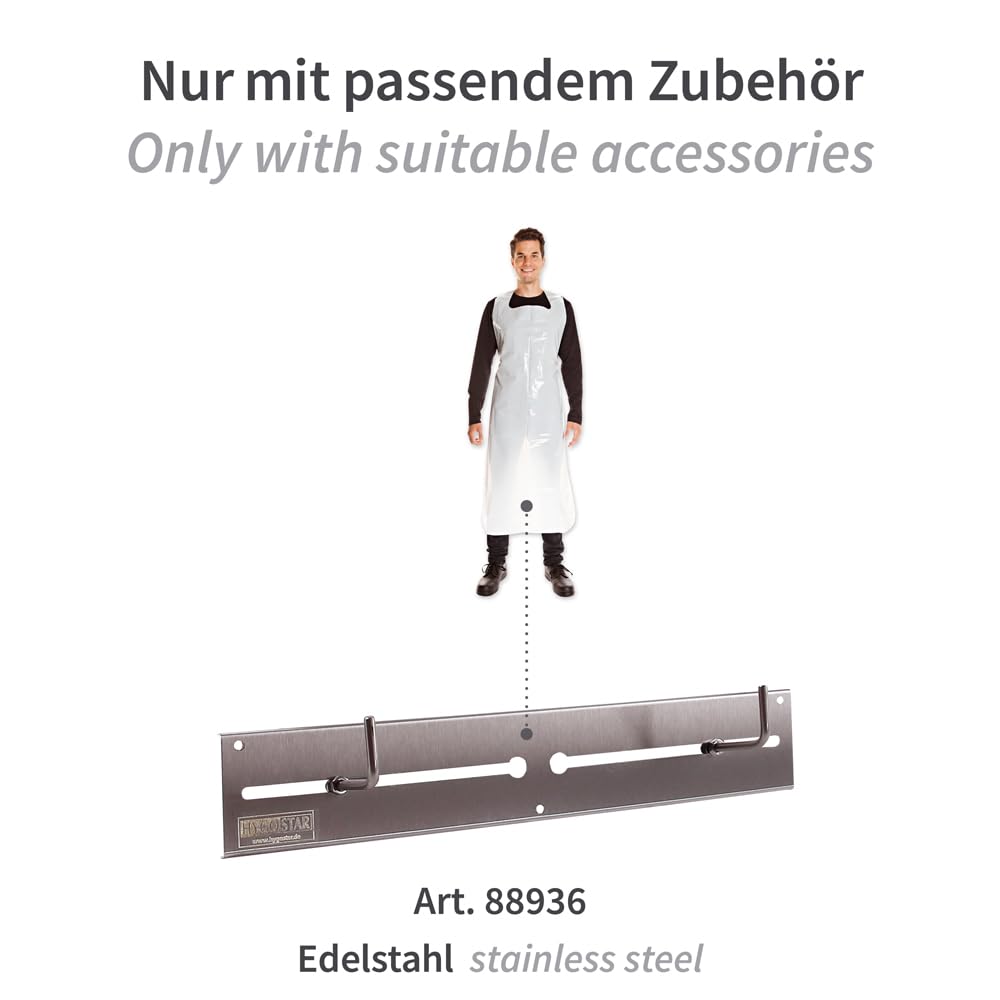 FRANZ MENSCH HygoStar Einwegschürzen ca. 60 my, weiß, 150 x 100 cm | LDPE, 250 Stück (10 x 25er Block), Kochschürze, Metzgerschürze, wasserabweisend, lebensmittelecht