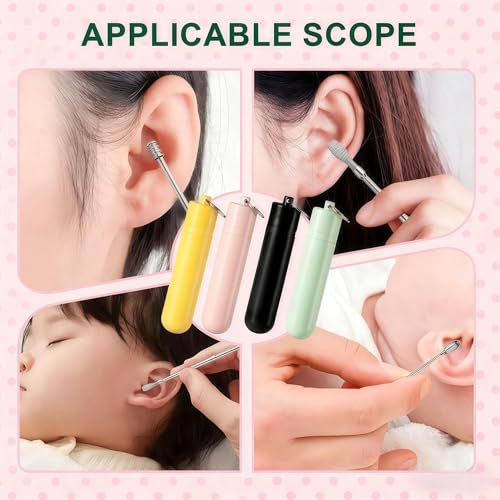 Image of 6 Pcs Ear Wax Removal Tool Set with Storage Tube, 2026 Ear Wax Removal Tool Ear Cleaning Kit, Portable Ear Pick Earwax Removal Tool Ear Cleaning Kit with Storage Box (Green)