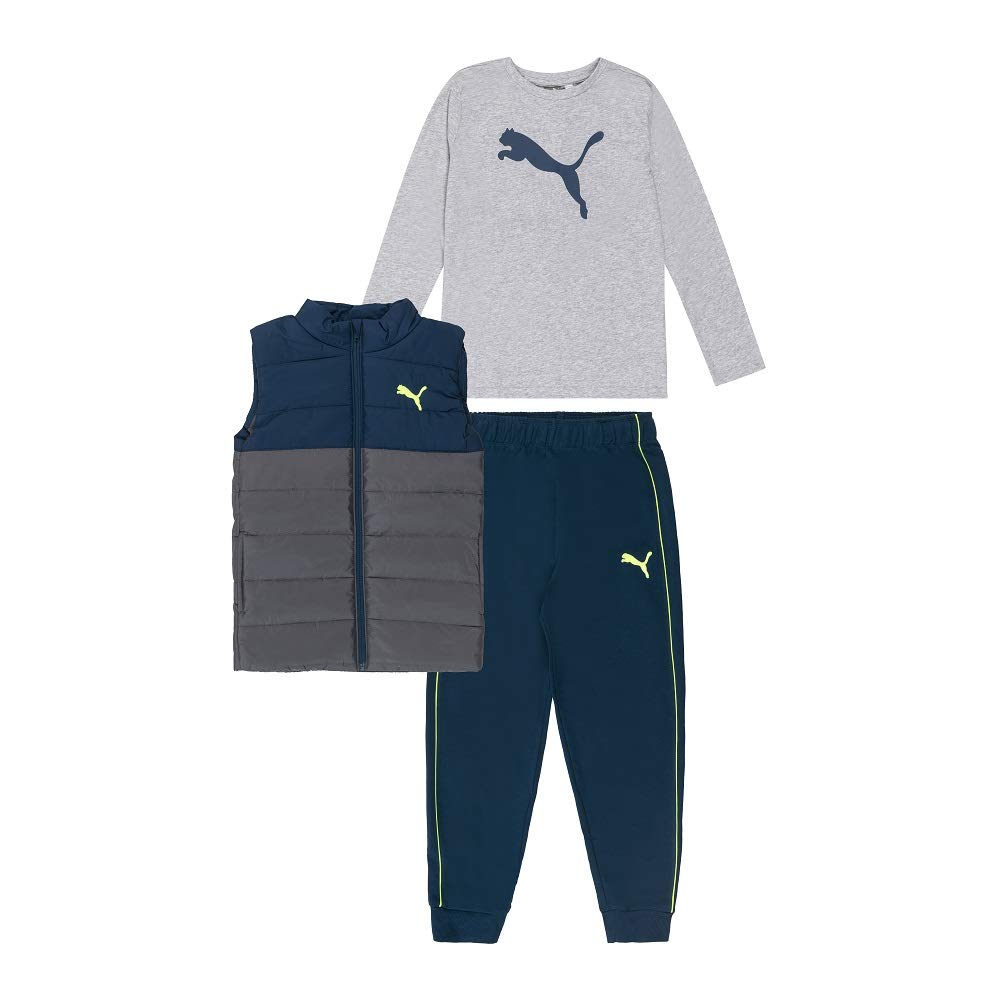 PUMA 3 częściowy, kamizelka, spodnie do joggingu i koszulka z długim rękawem Chłopcy 3 Piece Vest Set