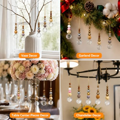 5Pcs Christmas Tree Rainbow Suncatchers Hanging Crystals for Decoration - image 8