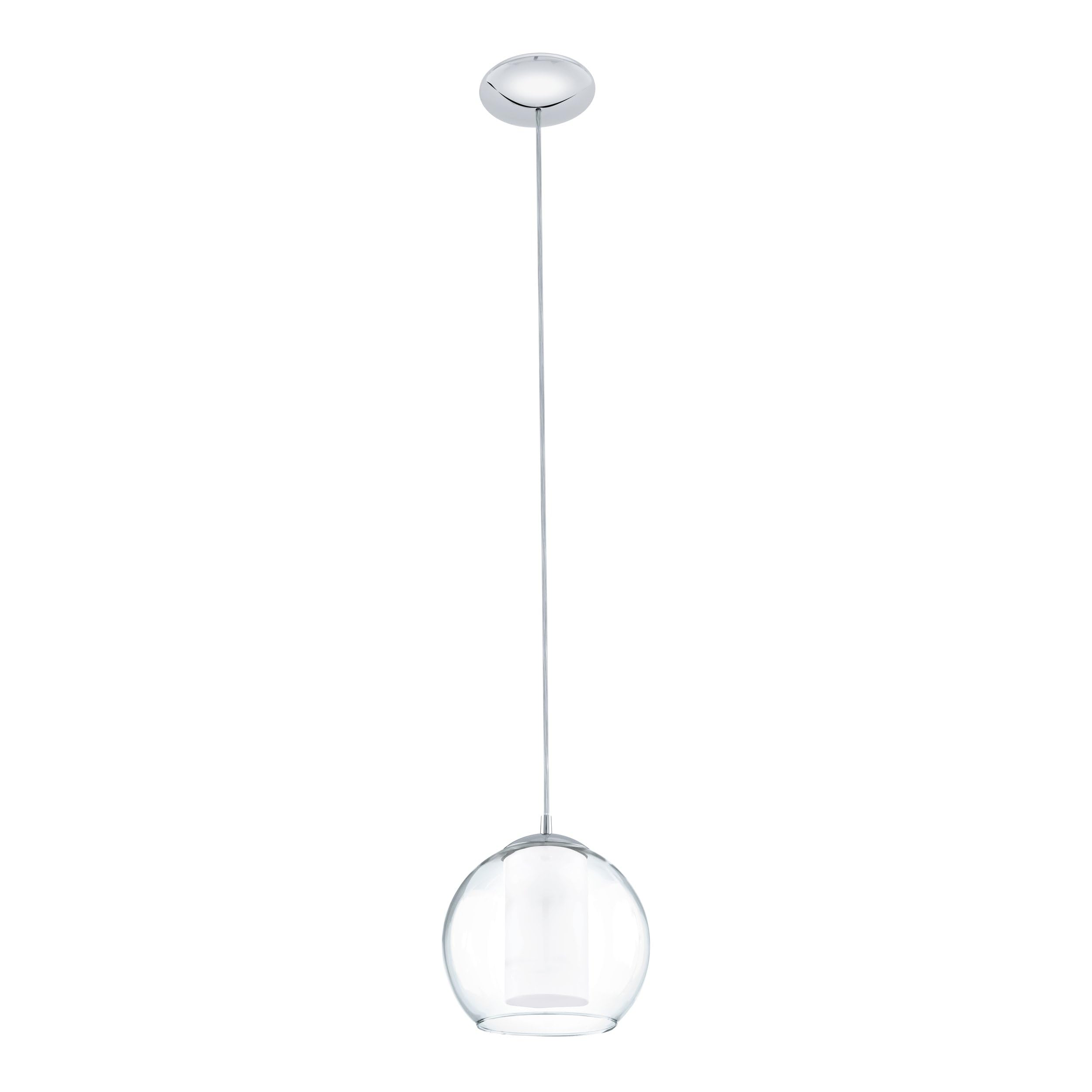 Eglo Lámpara colgante Bolsano, lámpara de techo de 1 luz, colgante de acero