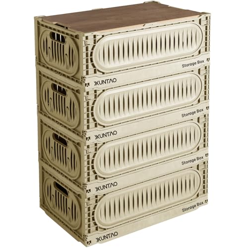 X XUNTAO ���[�{�b�N�X �܂��� �R���e�i �{�b�N�X �ؐ��̊W�t�� ���[�P�[�X �܂肽���� �L�����v���[ �J�S �������� �����[ ������� box ���[ �g���ȒP �ςݏd�� �I�t�z���C�g ���T�C�Y:4�� W30×D20×H12cm