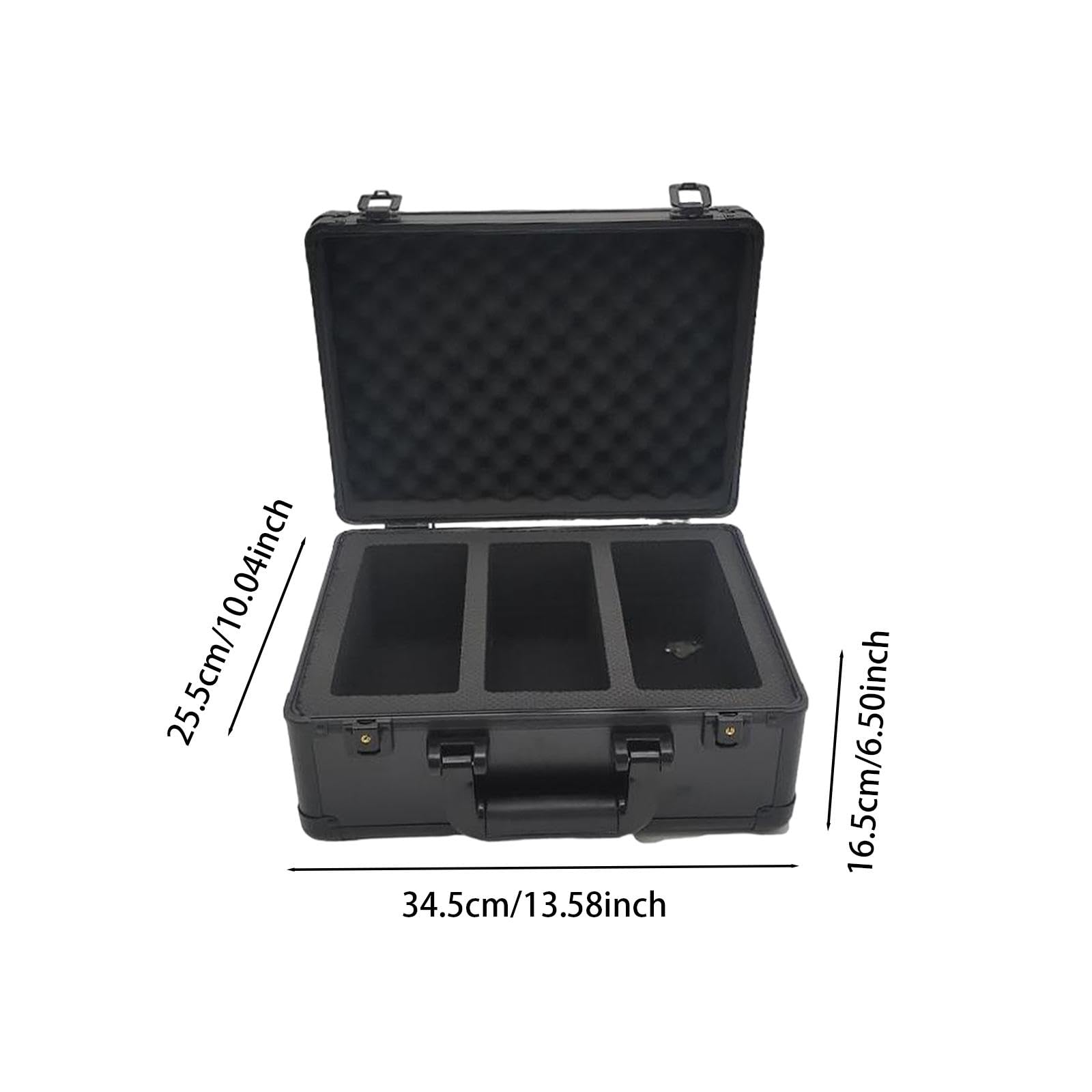 Almencla Kartenaufbewahrungskoffer Sportkartenhalter Aus Robustem Aluminium mit Trennwänden für Trading Card Organisation für Sammler Kinder Erwachsene, 3 Kartenfächer