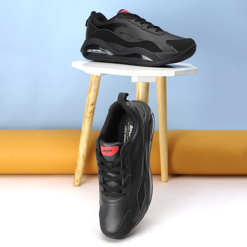 Image of JQR Dynamic Sports Shoe for Men | Rexin Upper | Shock Absorption | Nonslip | Lightweight & Comfortable | Stylish & Durable for Running, Gym, Walking, Jogging & Casual Use for Everyday Wear