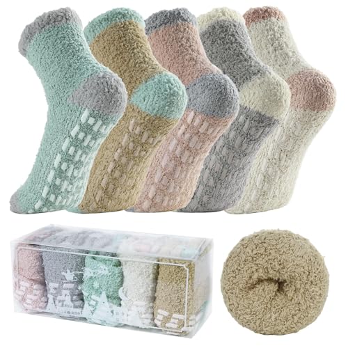 Image of Century Star Fuzzy Socks for Women Slipper Fluffy Socks Christmas Gift Casual Home Winter Warm Sleeping Cozy Crew Sock