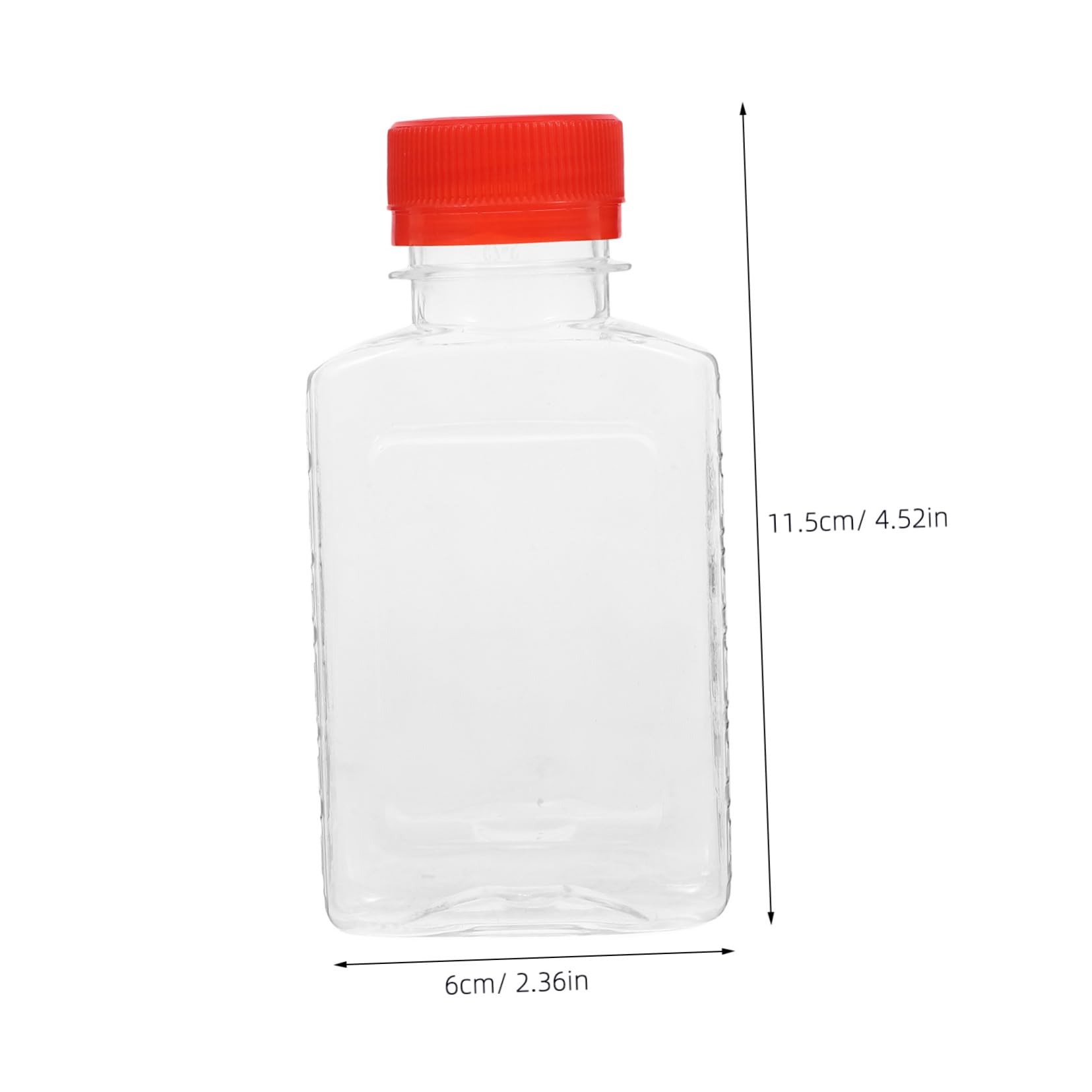 PartyKindom 6pcs Reusable Plastic Juice Bottles 100ml Empty Milk Containers for Smoothies Cold Brew Homemade Beverages