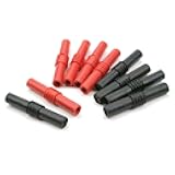 TKDMR 10pcs Insulated 4mm Banana Jack Female to Female Socket Connectors - Coupler for 4MM Banana Plug Extension Adapters