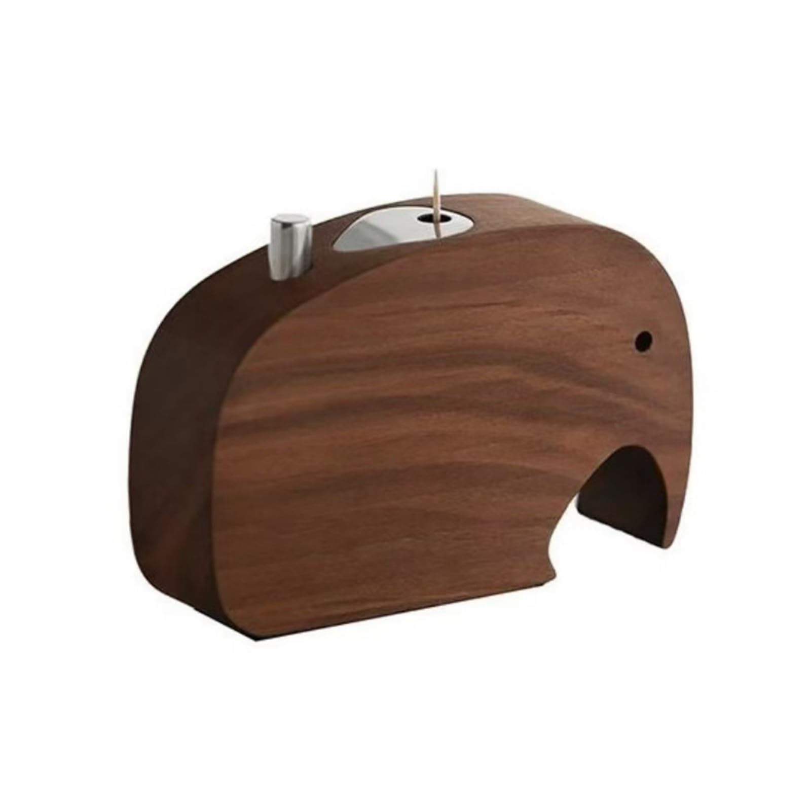 Netbiio Multicolor Elephant Shape Wooden Toothpick Dispenser Box With Press Function Perfect For Home And Family Gathering Decoration, Pressed Toothpicks