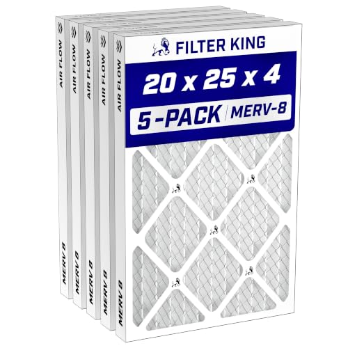 Filter King 20x25x4 Air Filter MERV 8 (5-Pack)