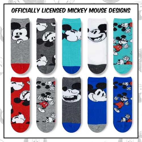 Mickey Mouse Infant Socks - 10 Pack with Anti-Slip Grippers for Ages 6-24 Months3